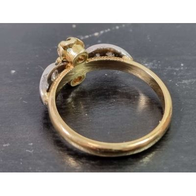 Pierścionek ze szmaragdami i brylantami pr750 3,84g + certyf