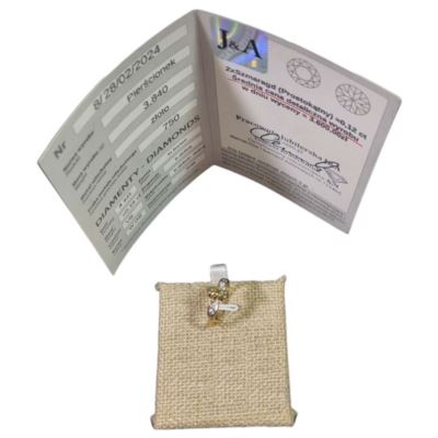 Pierścionek ze szmaragdami i brylantami pr750 3,84g + certyf