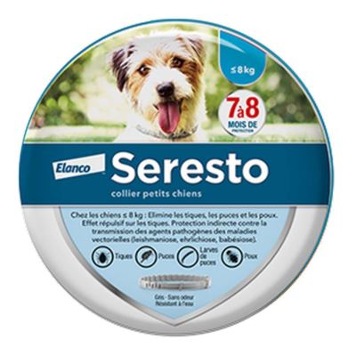 obroża Bayer Seresto 1,25g+0,56g dla psów poniżej 8 kg i 38 cm