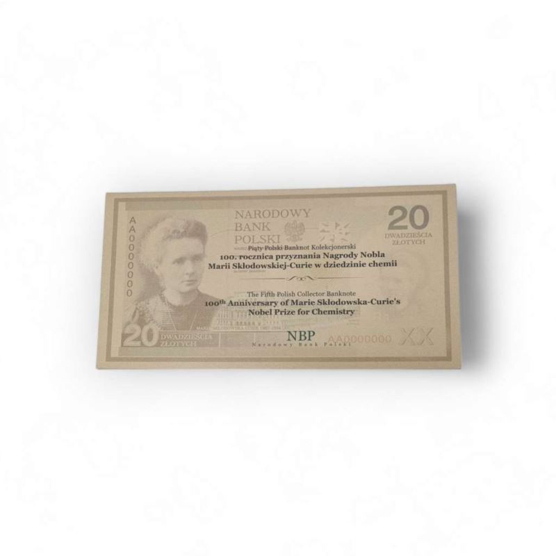 Banknot 20 zł (2011) - 100. rocz. Nagrody Nobla Marii Skłodowskiej - Curie.