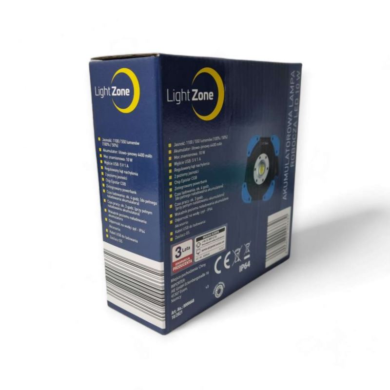 Akumulatorowa lampa robocza LED 10 W