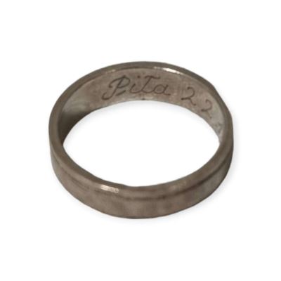 Obrączka z grawerem dwie linie r.14 3,19g 925 Obrączka z grawerem dwie linie r.14 3,19g 925