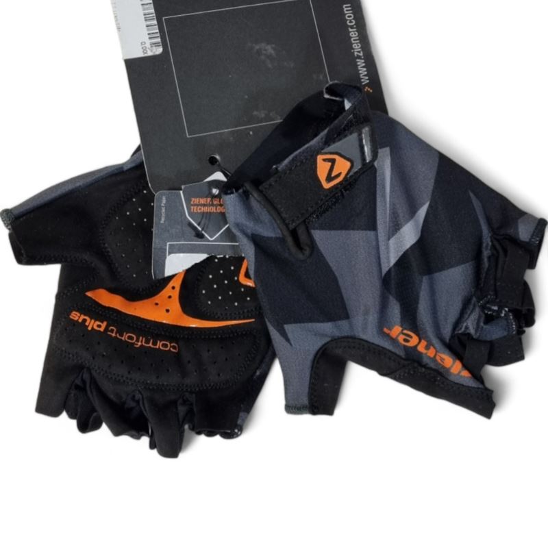 Rękawice bezpalcowe ziener r. 7.5 szare/żółte