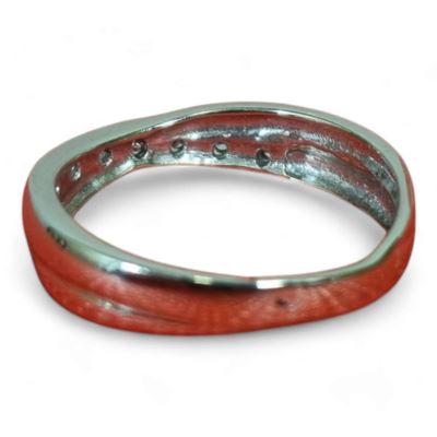 Pierścionek z białego złota brylanty 2.82g pr.585 r.14 wyc: 1800