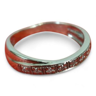 Pierścionek z białego złota brylanty 2.82g pr.585 r.14 wyc: 1800