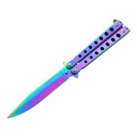 Nóż Motylek Rainbow N-495B