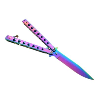 Nóż Motylek Rainbow N-495B