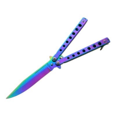 Nóż Motylek Rainbow N-495B