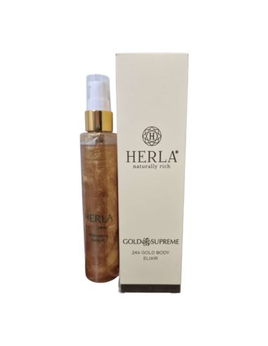 Herla Gold Supreme 24K złoty eliksir do ciała z drobinkami, 100 ml