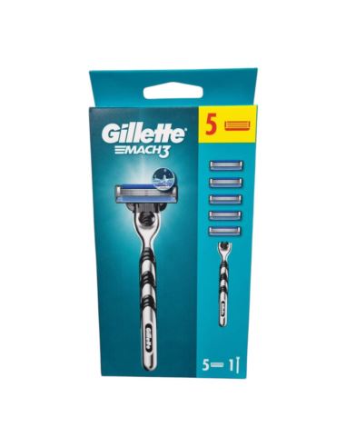 Zestaw Gillette Mach 3 + 5 Szt Ostrzy