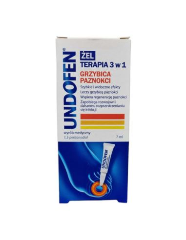 Undofen Żel Terapia 3w1 Przeciw Grzybicy Paznokci 7ml