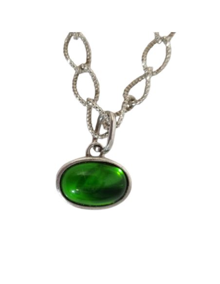 Srebrna zawieszka z zielonym oczkiem 3,66g pr.925