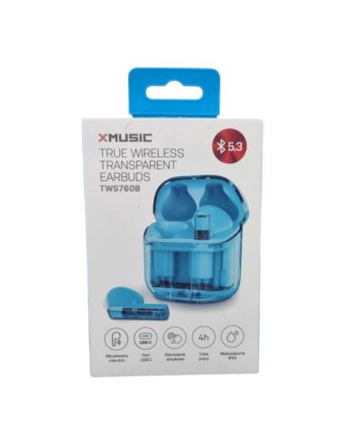 Słuchawki Douszne XMusic Bluetooth Niebieskie