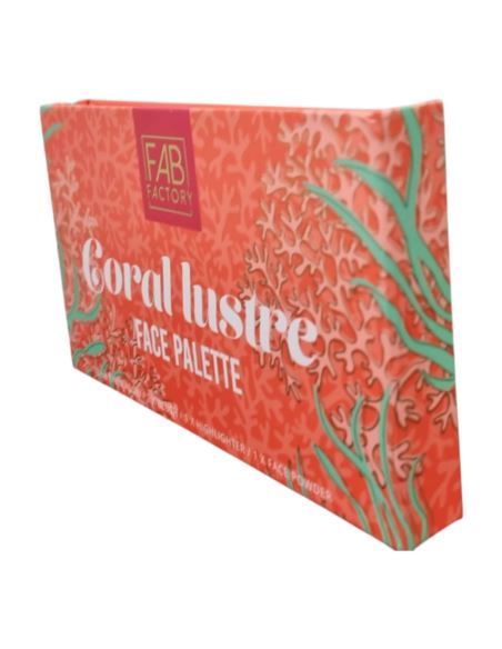 Paleta do Makijażu Powiek Twarzy Coral Lustre 28 Kolor Fab Factory 3 Części Paleta do Makijażu Powiek Twarzy Coral Lustre 28 Kolor Fab Factory 3 Części