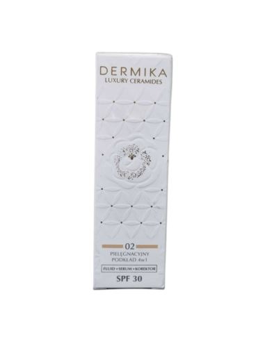 Dermika Pielęgnacyjny Podkład Luxury Ceramides 4w1 02 SPF30