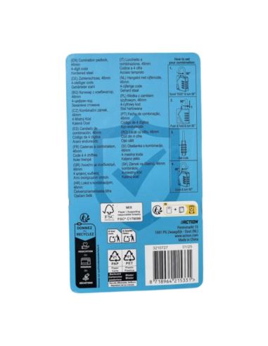 Kłódka z Zamkiem Szyfrowym  Srebrna