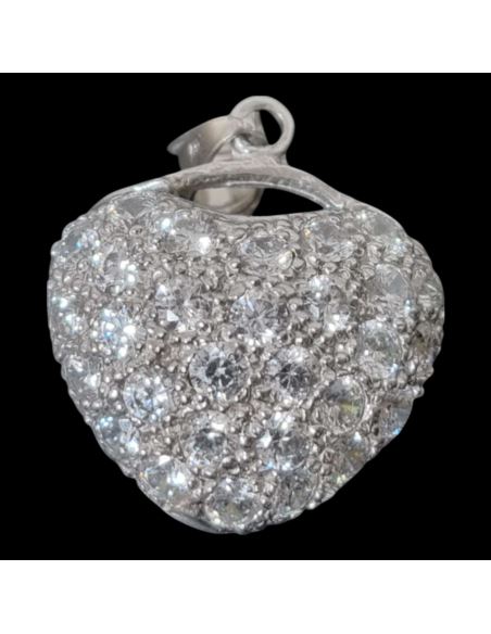 Zawieszka Serce Białe Złoto p585 5,16g