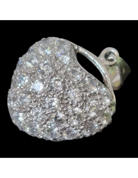 Zawieszka Serce Białe Złoto p585 5,16g