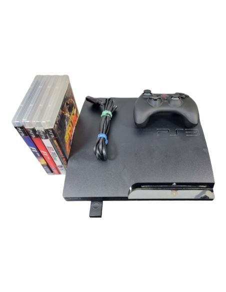 Konsola PS3 Slim CECH-2504b 320gb + Pad Zamiennik + 4 Gry