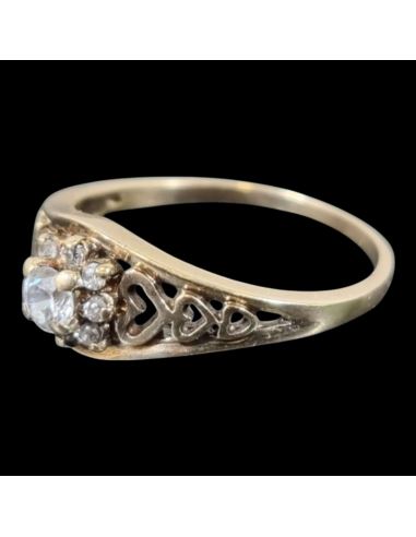 Pierścionek Serduszka Kamienie p585 3,32g r19