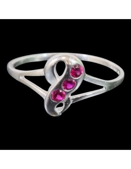 Pierścionek Białe Złoto Rubiny p750 1,33g r15