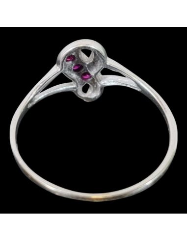 Pierścionek Białe Złoto Rubiny p750 1,33g r15