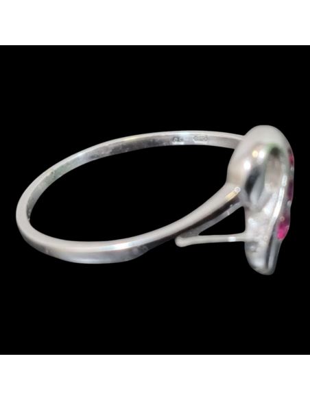 Pierścionek Białe Złoto Rubiny p750 1,33g r15