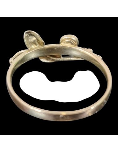 Pierścionek Liść Białe Oczko 1,50g 585 r.13