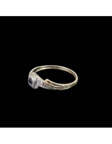 Złoty Pierścionek z Czarnym Oczkiem 1,46g pr585  r.16