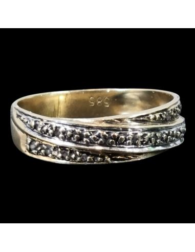 Złoty Pierścionek Wzorki 2,42g pr.585 r.14