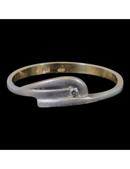 BZ z żółtym pierścionek 1,45g pr.585 r.19