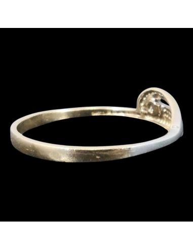 BZ z żółtym pierścionek 1,45g pr.585 r.19