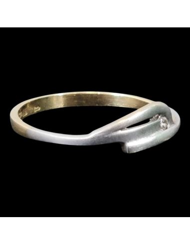 BZ z żółtym pierścionek 1,45g pr.585 r.19