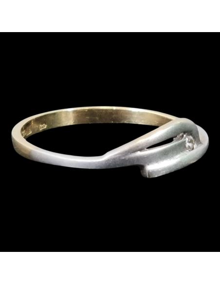 BZ z żółtym pierścionek 1,45g pr.585 r.19