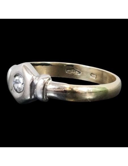 Złoty pierścionek z oczkiem 2.22g pr.585 r.13