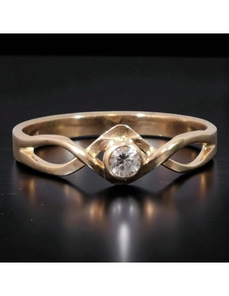 Pierścionek Przeplatane Oczko 1,80g pr.585 r.14