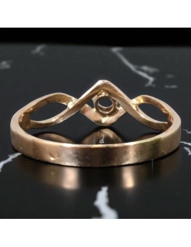 Pierścionek Przeplatane Oczko 1,80g pr.585 r.14