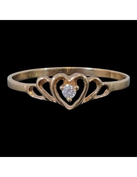 Pierścionek Serce z Oczkiem 0,96g 585 r.13