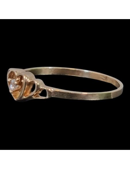 Pierścionek Serce z Oczkiem 0,96g 585 r.13