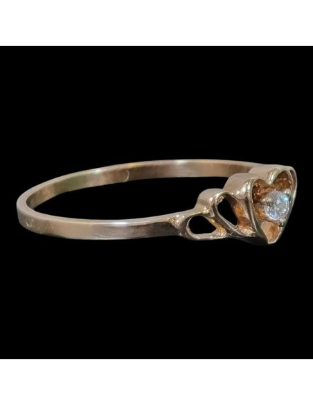 Pierścionek Serce z Oczkiem 0,96g 585 r.13