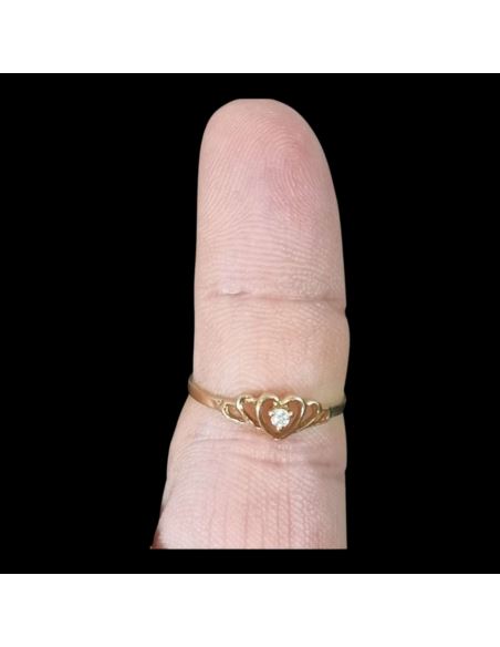 Pierścionek Serce z Oczkiem 0,96g 585 r.13