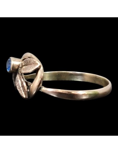 Pierścionek z nieb. kamyczkiem 1,52g pr.585 r.16