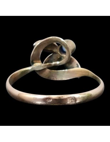 Pierścionek z nieb. kamyczkiem 1,52g pr.585 r.16