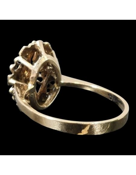 Pierścionek Drobne Czerwone Oczko 3,41g 750 r.17