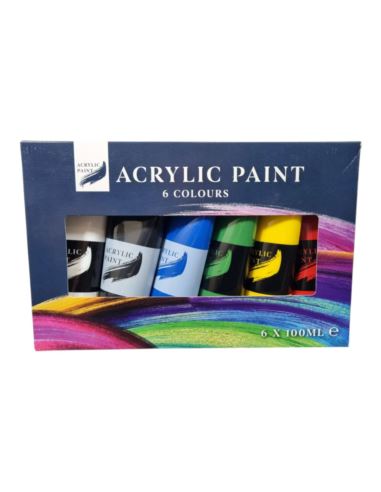 Farby Akrylowe XXL w Tubkach Zestaw 6szt 100ml