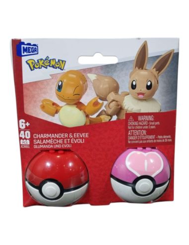 Mega Bloks Pokeball Charmander i Eevee Mattel JCR81