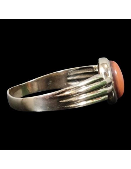 Pierścionek z Ceglanym Oczkiem 3,97g 585 r23