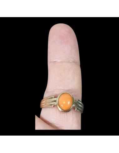 Pierścionek z Ceglanym Oczkiem 3,97g 585 r23