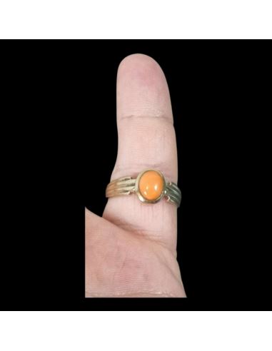 Pierścionek z Ceglanym Oczkiem 3,97g 585 r23