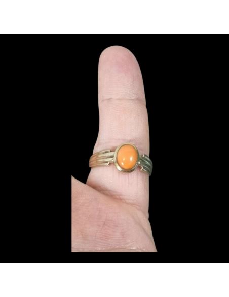 Pierścionek z Ceglanym Oczkiem 3,97g 585 r23